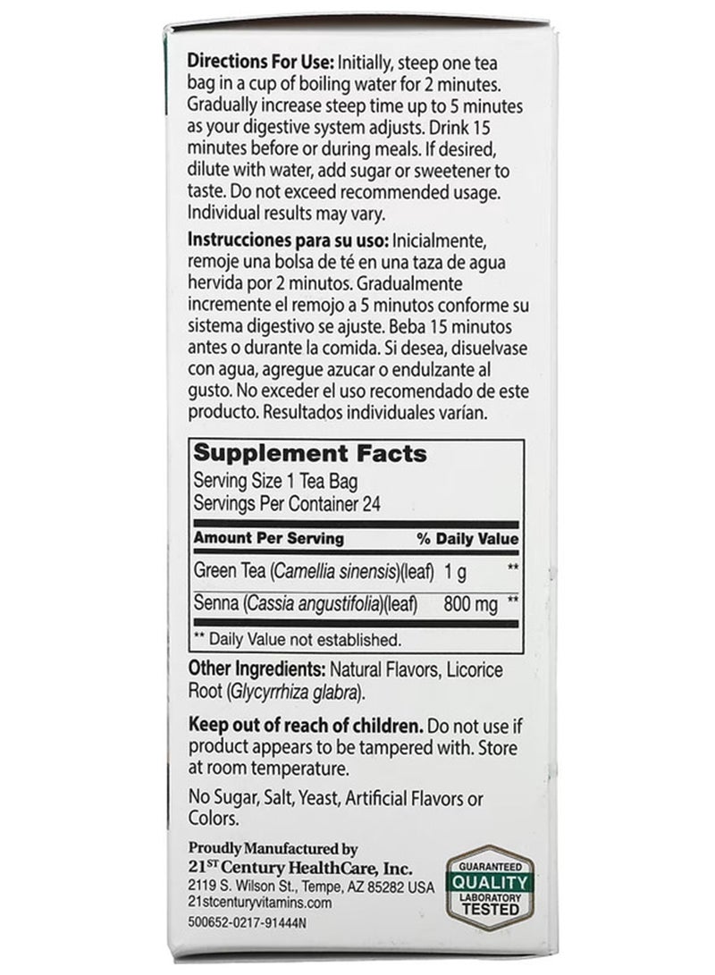 21st Century Herbal Slimming Green Tea 24 Tea Bags (48 G) - Image 2